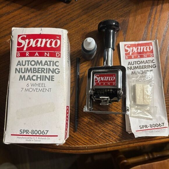 Sparco Brand SPR-80067 6 Wheel 7 Movement Automatic Numbering System - Picture 1 of 5